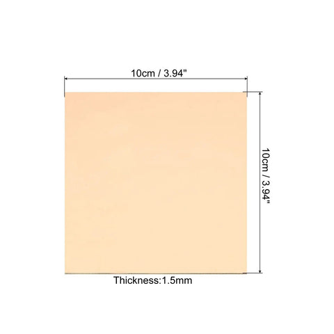 Five Pack 10x10 Cm Copper Clad PCB Boards Single Sided Blank Fiberglass Prototyping Boards 1.5mm Thick With Clean Copper Layer