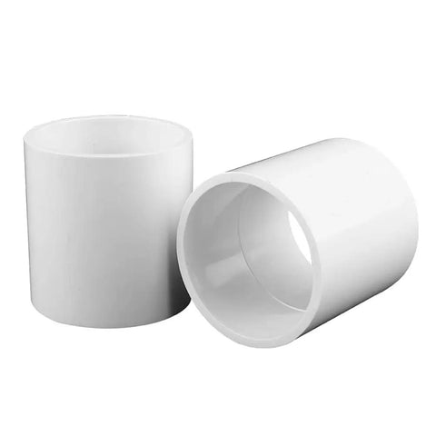 1 Inch PVC Coupling 2 Way Pipe Fittings Furniture Grade Schedule 40 Socket To Socket Heavy Duty Slip Connectors