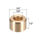 Bearing Sleeve 3/8 In Bore, 3/4 In OD, 1/2 In Length, Self Lubricating Sintered Bronze Bushing for plain bearings