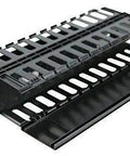2U Horizontal Double Sided Finger Duct Cable Manager For 19 Inch Rack Mount With 12 Slots On Each Side Lightweight Pro Grade Durable