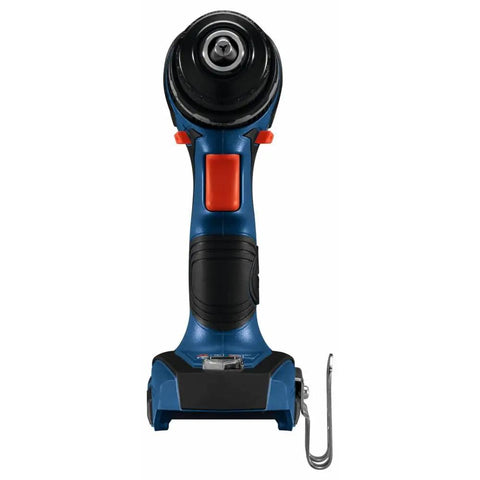 Front view of 18V EC Brushless Connected Ready Compact Tough Half Inch Drill Driver With Kickback Control And 20 Plus 1 Precision Clutch