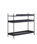 Top Shelf Iron Industrial Bookshelf Featuring a Sleek Narrow Frame Ideal for Living Room Entryways and Foyer Organization Multi Level Floor Storage Rack Totally Built Different, three-tier metal design.