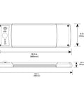 Dimensions diagram of Outdoor Solar LED Area Light With Motion Activation And USB Charging No Wiring Needed 8800mAh Battery