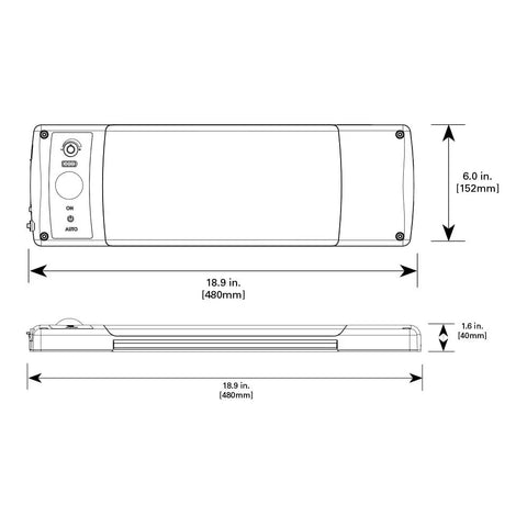 Dimensions diagram of Outdoor Solar LED Area Light With Motion Activation And USB Charging No Wiring Needed 8800mAh Battery