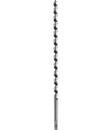 QWORK wood auger drill bit, 1/2 in diameter, 16 in length, 3/8 in hex shank.
