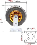 Smooth As Butter Heavy Duty Rubber Swivel Casters Set Of 4 Non Slip Replacement Wheels For Home Furniture And Workshop Carts With Dual Bearing Tech Dust Sealed Tread Universal Fit front view with size dimensions