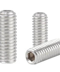Hex Socket Set Screws M5 x 0.8 x 10mm Headless Cup Point Internal Hex Drive Grub Screws Flat End 304 Stainless Steel