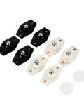 Heavy Duty Furniture Caster Wheels Set With Self Adhesive Stainless Steel Rollers 4 8 12 Piece Packs in black and white