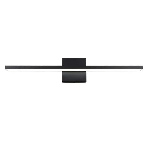 24 Inch Black Modern LED Vanity Light With Frosted Aluminum Finish For Bathroom Mirror Cabinet And Powder Room Sleek Energy Saving Vanity Fixture In Cool White 6000K That Brightens Up Your Space