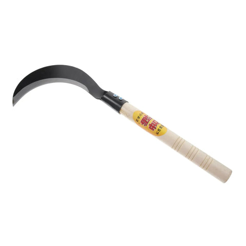 Long Handle Manganese Steel Grass Sickle For Weeding And Harvesting All Purpose Garden Tool With Wooden Anti Slip Handle