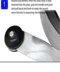 Premium Steel Drain Cleaning Rod For Nasty Household Gunk Badass Clog Ripper grip handle for efficient clog removal and control.
