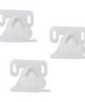 Spring Loaded Roller Catch Cabinet Latches White ABS Plastic Ball Door Catch for Cupboard Wardrobe Pack of 3, Easy Snap Shut