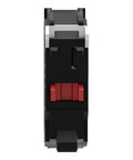 Ten Piece Heavy Duty Auxiliary Contact Block Designed For Standard 22Mm Push Buttons With One Normally Closed Circuit view showing red and black design.