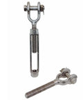 Rock Solid T316 Stainless Steel Jaw Jaw Turnbuckle 1-1/4 By 12 for secure cable railing and rigging tasks.