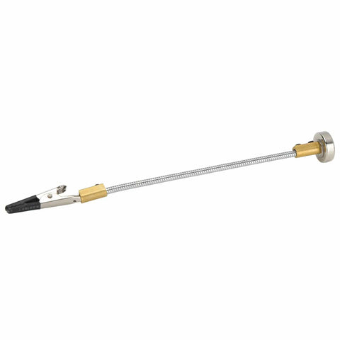 Universal PCB Electronic Welding Clamp With Strong Magnetic Base And Flexible Bent Arm for electronics repair on white background.