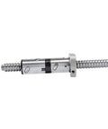 C5 Grade Machined Ballscrew DFU2005 Roller Type With Double Ball Nut For CNC Parts Customizable Any Size And rm2005 Replacement In 1500mm Length, side view.