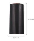 100 Pack Black Heat Shrink Wine Bottle Caps Slick Tight Seal Wraps For Liquor And Craft Brews, 2.4 in tall, 1.2 in wide.