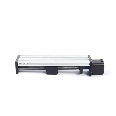 Beefy Motorized Linear Guide Actuator Table With 200mm Travel And 8 Inch Stroke CNC Linear Rail Slide Stage side view