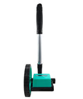 Mechanical Digital Roller rangefinder, manually Pushed rangefinder Wheel, Engineering Measuring Ruler 9999.9M with green wheel and black handle.