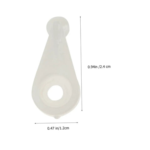Single white clip from 20 Pack Glass Holder Clips For Cabinet Doors And Mirrors With Quick Fix Screws And Rock Solid Clamp Hinges