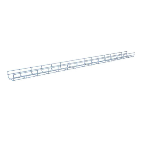 Wire Mesh Cable Tray Kit Electro Zinc Plated Steel Silver 1.97 Inch by 3.94 Inch by 59.06 Inch single tray