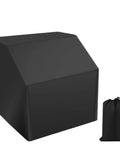 Center Console Boat Dust Cover With Oxford Cloth Waterproof Fabric, Swingback Cooler Seat Protector, black, with storage bag