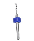 Eujgoov Mini Benchtop Drill Press With Variable Speed Up To 8000 Rpm, drill bit with blue holder for precise wood and metal work.