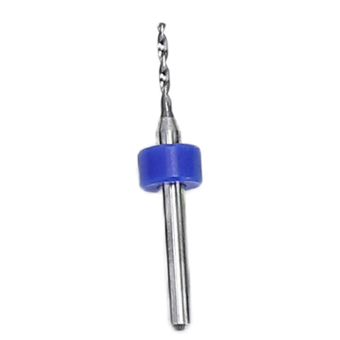 Eujgoov Mini Benchtop Drill Press With Variable Speed Up To 8000 Rpm, drill bit with blue holder for precise wood and metal work.