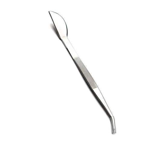 3Cr13 Stainless Steel Tweezers 8 Inch from Six Piece Bonsai Tool Kit With Long Handle Scissors 8 Inch And 7 Inch, Top Pruning Scissors 7.85 Inch, Root Pruning Scissors 7.48 Inch, Round Edge Cutter 8 Inch, And 3Cr13 Stainless Steel Tweezers 8 Inch.