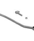 Beefed Up Front Adjustable Track Bar For Jeep Cherokee XJ And Wrangler TJ Fits 1.5 To 4.5 Inch Lift Ranging From 32.28 To 33.46 Inches Helps Center Axle And Reduces Wobble Off Road Ready Upgrade Durable Steel Construction gray steel track bar with joint and nut