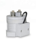 Heavy Duty 300A High Voltage DC Contactor With 12V Or 24V Control Coil SPST Normally Open Switch, white housing with connectors.