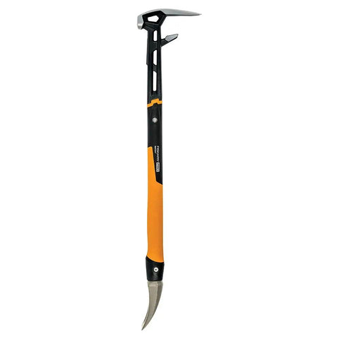 IsoCore Wrecking Bar And Crowbar With Board Bender, Shock Absorbing Hammer, 30 Inch Pry Bar for prying and bending