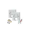 Cabinet Hinge Jig Kit For Quick, Precise Mounting, Pro Grade Auxiliary Tool And Fixing Plate Set, shown with components