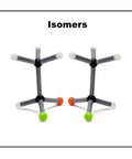 Organic Chemistry Model Set With 175 Color Coded Parts For Students And Teachers Hands On Visualize Structures Bonds And Reactions Perfect For STEM Learning And Classroom Lab showing isomers with color-coded atoms