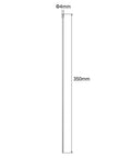 Two Pack Pro Grade 4mm By 350mm Linear Motion Rod Guide Rails Case Hardened Steel Chrome Plated Precision Linear Shaft For 3D Printers And CNC Machines Ultra Smooth Movement And High Accuracy 58 To 64 HRC, 4mm x 350mm rod