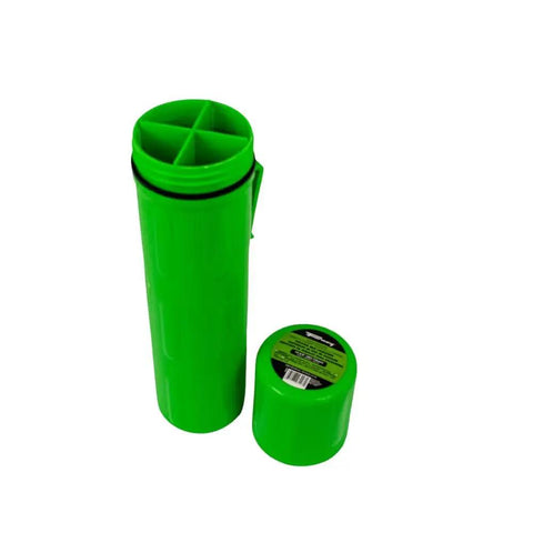 Deluxe Welding Rod Storage Case With Four Internal Compartments, 14-3/8 Inch, Rugged High Impact Polypropylene, lid off, green color