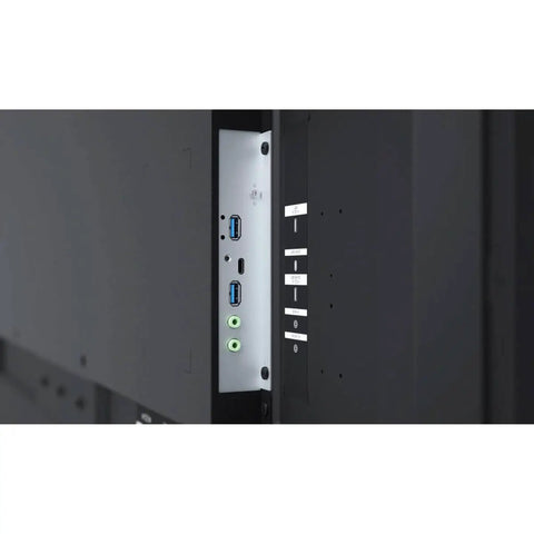 Top Shelf 86 Inch Class 4K UHD Digital Signage Display featuring input ports and controls for seamless connectivity.