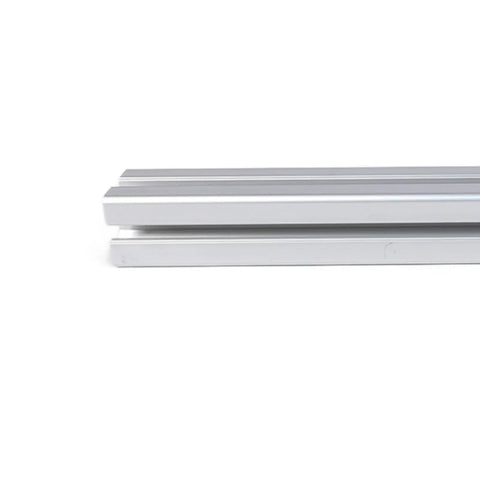 Top Tier 4040 T Slot Aluminum Extrusion Profile Silver Anodized Linear Rail showing precision cut bars in stack.