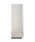 Rock Solid Heavy Duty 25 Inch Single Door Stainless Steel Commercial Freezer 11 Cubic Foot Reach In Unit side view showing sleek stainless finish.