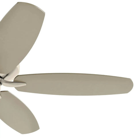 Silver blades of 52 Inch Ceiling Fan With Upgraded AC Motor For Killer Airflow, Clean Look With No Visible Vents, Modern Quiet Design
