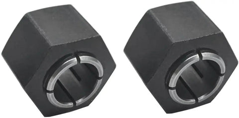 Half Inch Router Collet And Nut Set, 12.7mm Self-Releasing Design, 2 Pack, compatible with Dewalt, Craftsman, Hitachi, Bosch.