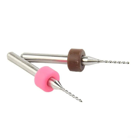 Carbide PCB Drill Bit Kit 10Pcs Pro Grade For Mini Circuit Boards CNC Milling with spiral grooves visible