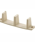 Plastic Sliding Closet Door Bottom Guide For One And Three Eighths Inch Thick Bypass Doors One Inch Wide With One And One Eighth Inch Tall Fins Tan Finish Includes Fasteners And Four And Three Sixteenths Inch Mounting Hole Centers
