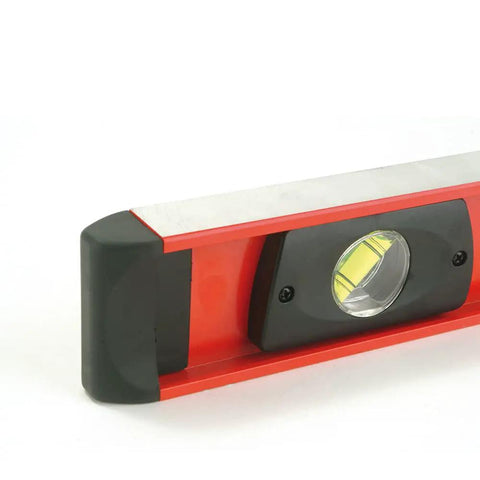Heavy Duty I Beam Level Featuring Dual View Plumb Site Magnified Cylindrical Vials And Sturdy Aluminum Body Perfect For Snappy Framing And Rock Solid Layout Work At 48 Inches