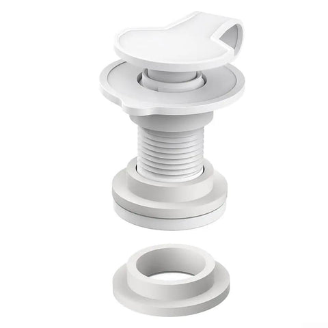 Camping Cooler Drain Stopper Kit With 1 Inch And 1.5 Inch Shaft Lengths Leak Proof PP Plastic Replacement With Washers For Outdoor Gear Repair And Everyday Hiking Adventures; white plastic stopper with washer