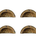 Badass Antique Iron Drawer Pull Featuring Slick Rust Living Finish Heavy Duty Zinc Construction Black Powder Coated Surface set of four