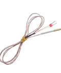 K Type Thermocouple Sensor For 3D Printer Hotend Up To 500C With AD8495 Amplifier 3 X 15Mm Cylindrical Probe Glass Insulated Braided Wire