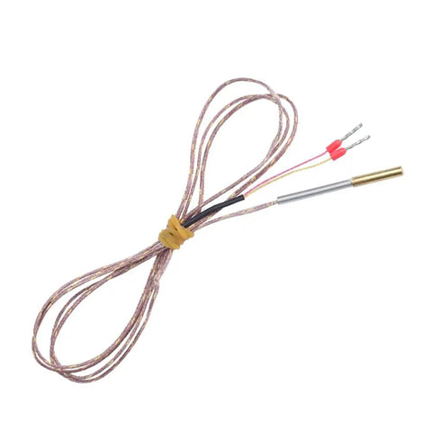 K Type Thermocouple Sensor For 3D Printer Hotend Up To 500C With AD8495 Amplifier 3 X 15Mm Cylindrical Probe Glass Insulated Braided Wire
