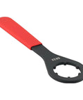 Ditch The Struggle With This Heavy Duty CNC Spanner Wrench For Easy ER Nut Locking And Removal On Machine Tools Fits ER16 20 25 32 And 40 Collet Chucks Perfect For Pro Shops And DIY Builders A Must Have Tool. Heavy duty black steel spanner wrench with red handle for easy nut locking.