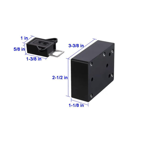 RFID Cabinet Lock System With USB Cable For Wooden Drawers And Cupboards, dimensions labeled for easy installation.